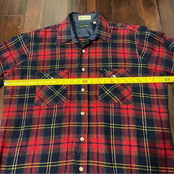 Vintage Four Winds Wool Button Up Jacket Men’s Size Large Red And Navy - Picture 4 of 6